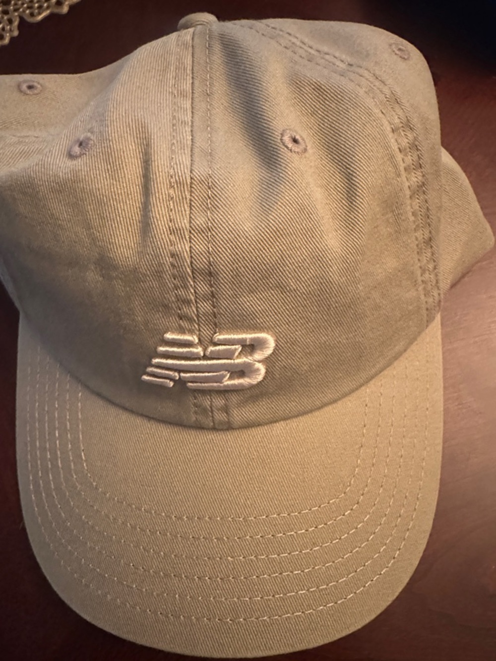 New Balance Olive Green Baseball Cap with White NB Logo